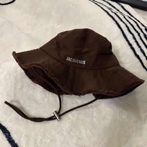 Authentic Jacquemus Brown Le Bob Artichaut Beach Hat